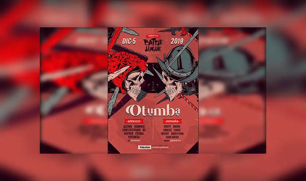El certamen denominado Otumba contará con dos fechas estelares en diciembre y enfrentará a raperos mexicanos contra españoles. El certamen denominado Otumba contará con dos fechas estelares en diciembre y enfrentará a raperos mexicanos contra españoles.