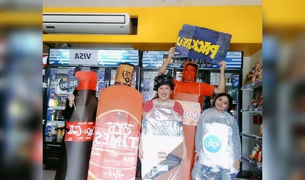 Tambo ofrece descuentos a clientes disfrazados [Fotos]