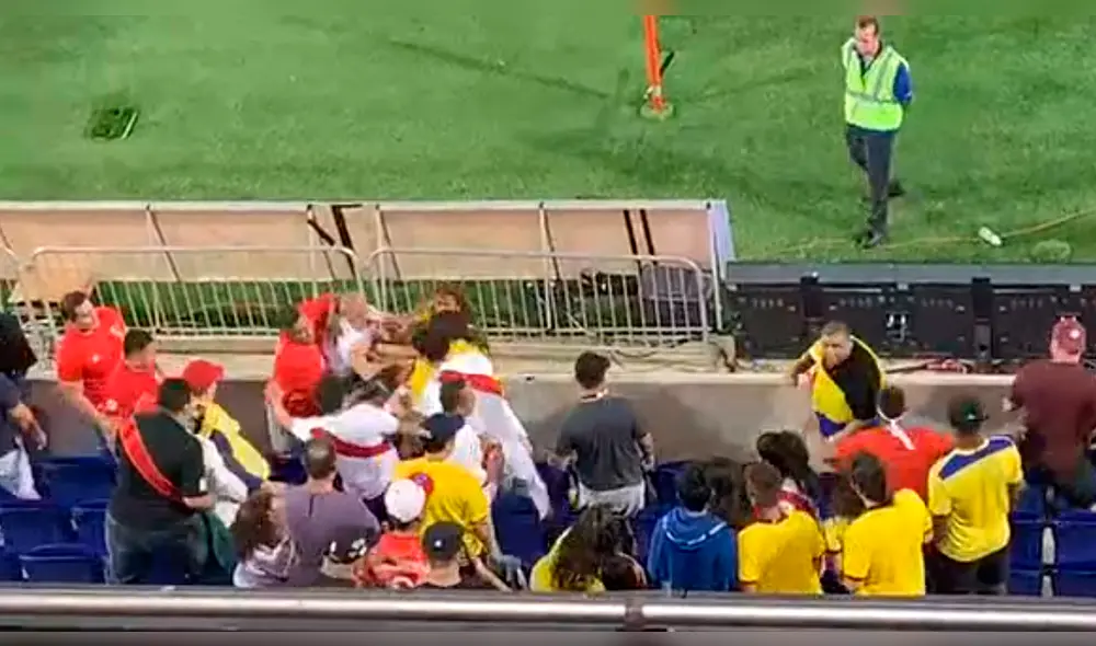 Selección peruana: pelea en el Red Bull Arena. Foto: Captura de video.