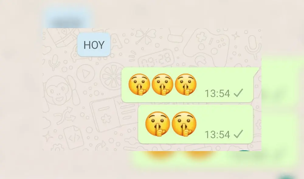 El emoji de WhatsApp de la cara que pide silencio. El emoji de WhatsApp de la cara que pide silencio.