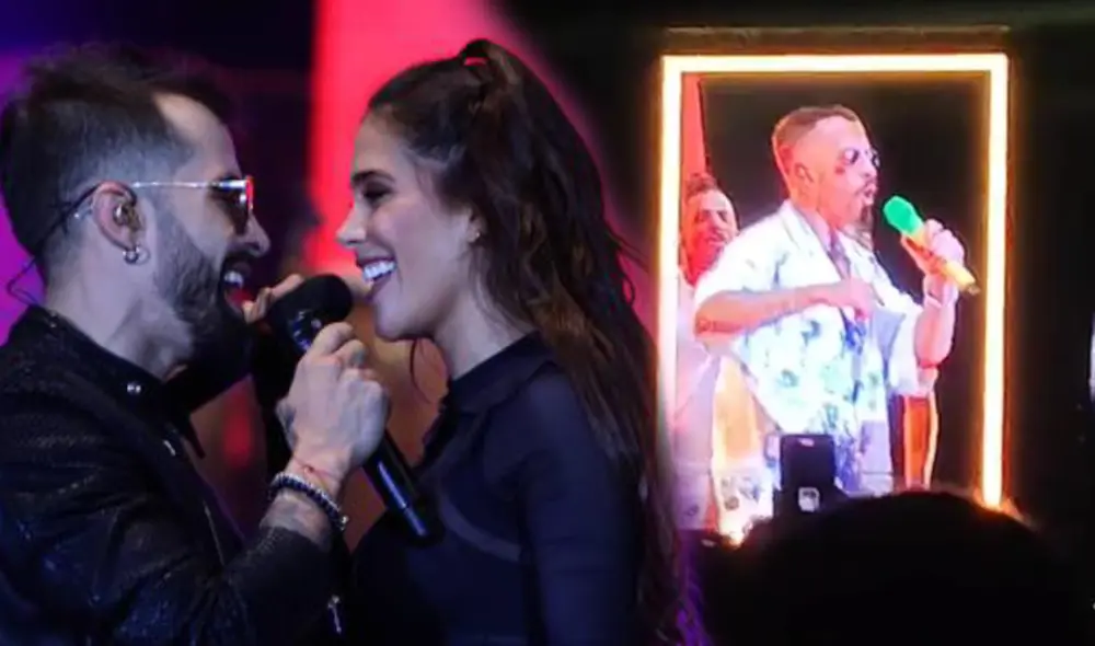 Mike Bahía y Greeicy salieron a escena en su concierto en el Estadio Nacional. Foto: composición/YouTube/Twitter Mike Bahía y Greeicy salieron a escena en su concierto en el Estadio Nacional. Foto: composición/YouTube/Twitter