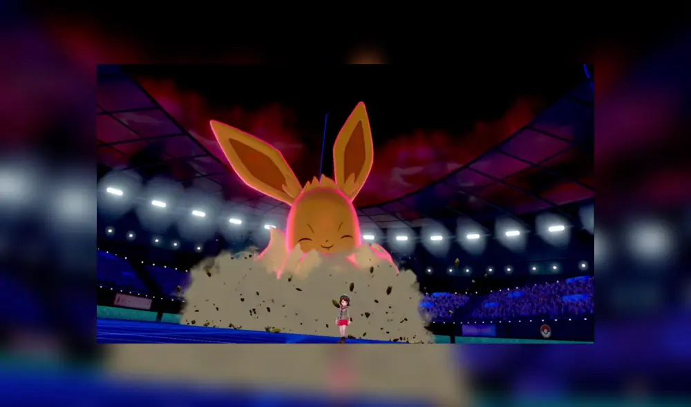 Eevee forma Gigamax en Pokémon Escudo y Espada.