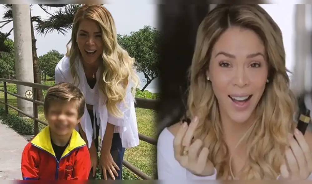 Sheyla Rojas en medio de críticas por teñir el cabello de su hijo [VIDEO]