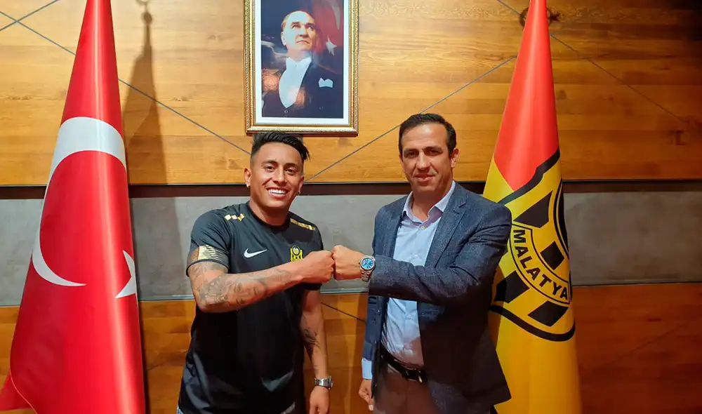 Christian Cueva fue presentado oficialmente por el Yeni Malatyaspor de Turquía. | Foto: @YMSkulubu