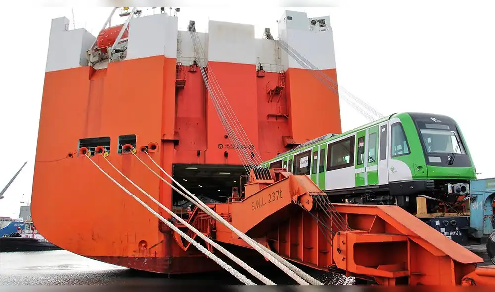 Metro de Lima: llega el quinto de los 20 nuevos trenes para Línea 1 [FOTOS]