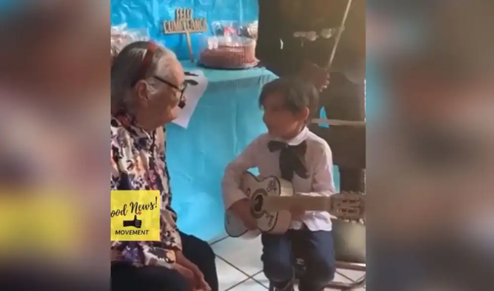 El menor sorprendió a su abuela con esta tierna canción de la famosa película animada. Foto: Instagram