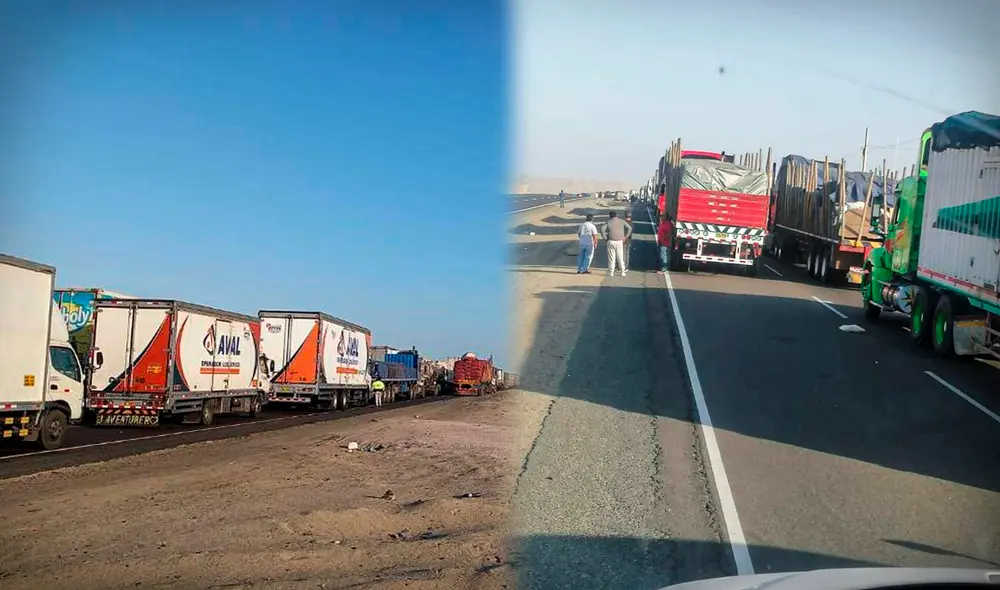 Situación actual en el km 326 de la Panamericana Norte. Foto: composición Jazmín Cesar/La República Situación actual en el km 326 de la Panamericana Norte. Foto: composición Jazmín Cesar/La República