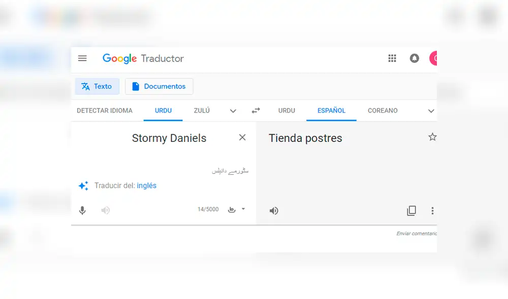 Google Translate: escribe 'Stormy Daniels' y se lleva tremenda sorpresa con el resultado [FOTOS]