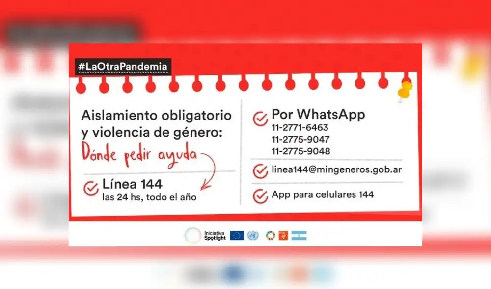 #LaOtraPandemia: nueva campaña contra la violencia de género en Argentina
