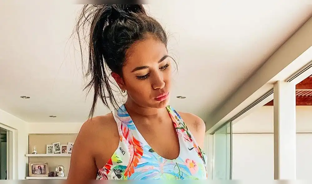 La actriz reveló las manchas que le salieron detrás del cuello, producto del estrés que le provoca el no ver a su esposo el 'Gato' Cuba.