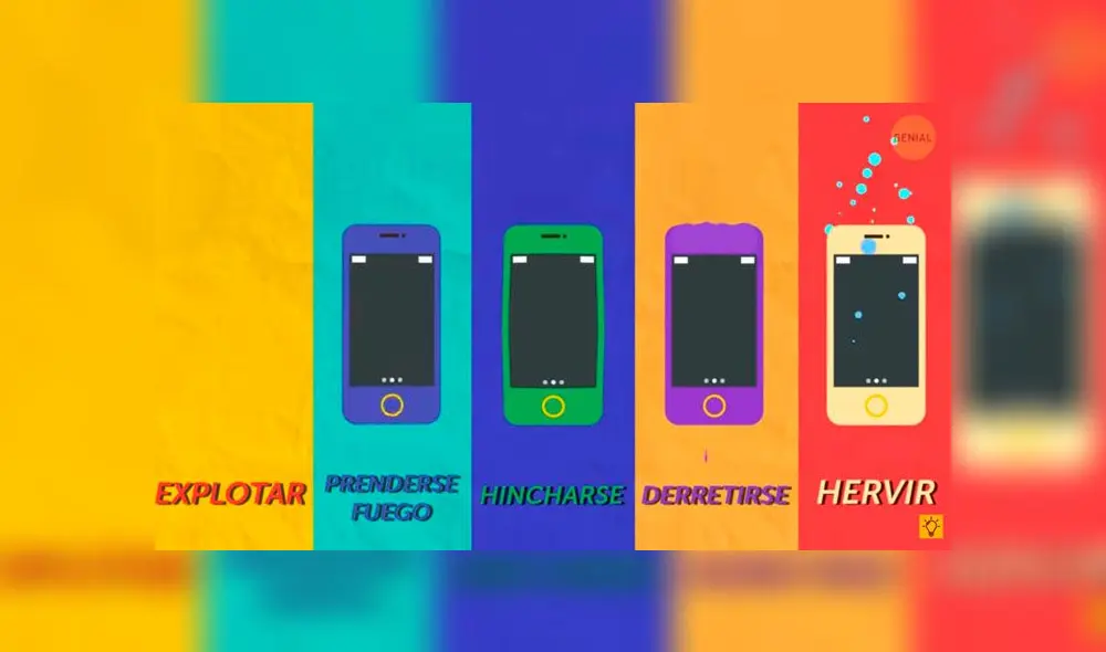 Los smartphones no solo pueden explotar, sino también pueden prenderse fuego, hincharse, derretirse y hasta hervir.