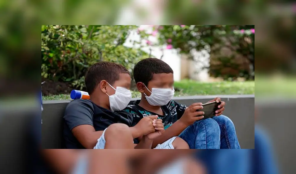 Niños usando tapabocas en Ciudad de Panamá el pasado 12 de marzo. Foto: EFE Niños usando tapabocas en Ciudad de Panamá el pasado 12 de marzo. Foto: EFE