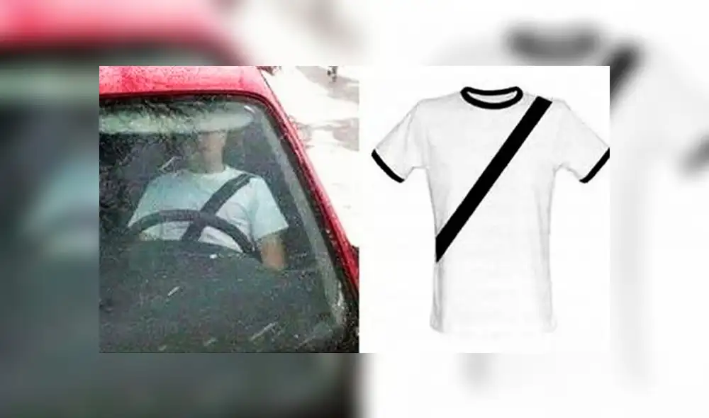 Twitter: polémica por camiseta que simula llevar puesto el cinturón de seguridad
