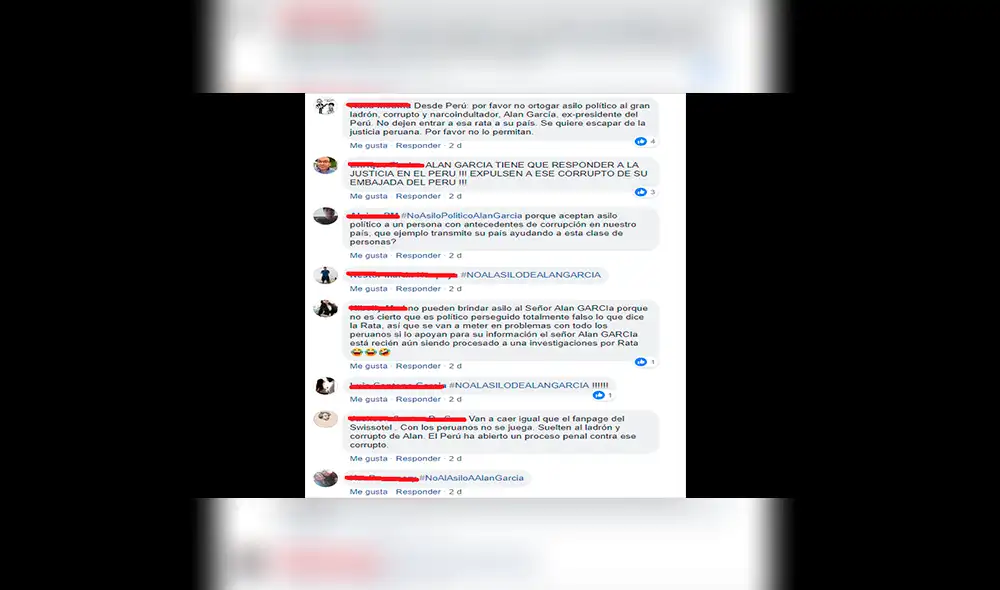 Facebook: peruanos llenan de comentarios la página del gobierno de Uruguay contra asilo a Alan García [FOTOS] 