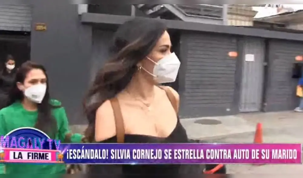 Silvia Cornejo y su reacción al ser consultada sobre choque al auto de su esposo Jean Paul Gabuteau