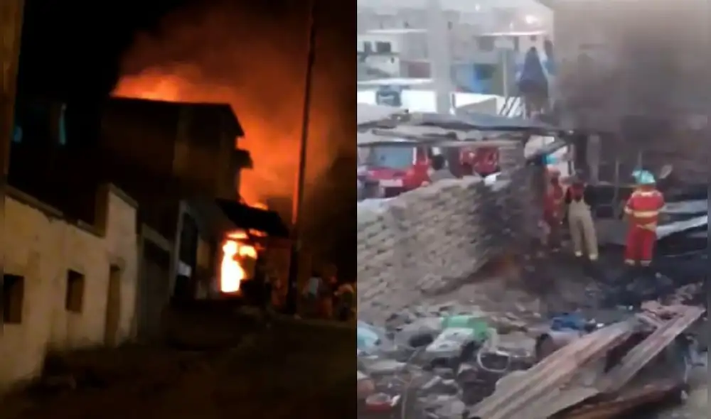 Incendio se registró en horas de la madrugada del sábado.