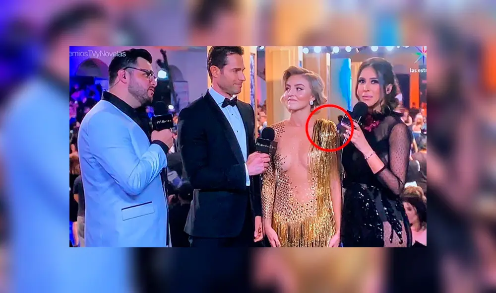 Angelique Boyer se puso el vestido al revés y mostró de más en los Premios TVyNovelas  [VIDEO]