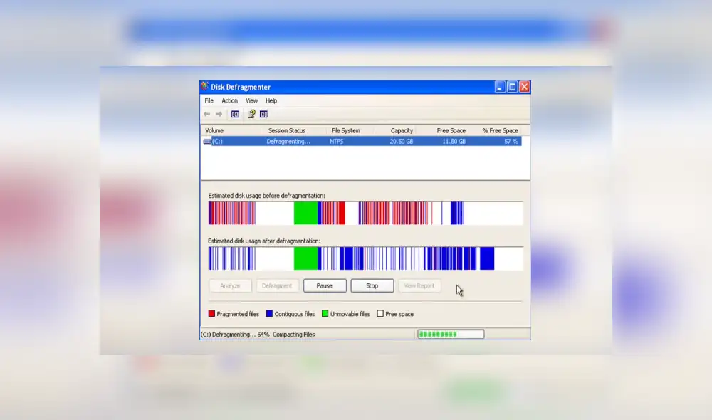 Utiliza la opción de defragmentar disco de Windows para saber si tu disco necesita reparación.