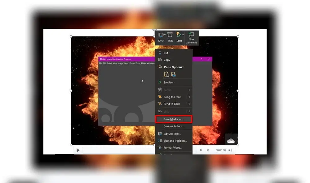 Proceso para guardar mi video en PowerPoint. Proceso para guardar mi video en PowerPoint.