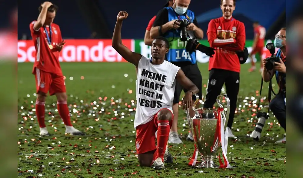Bayern Múnich: el potente mensaje de David Alaba tras coronarse campeón de la Champions League. Foto: AFP
