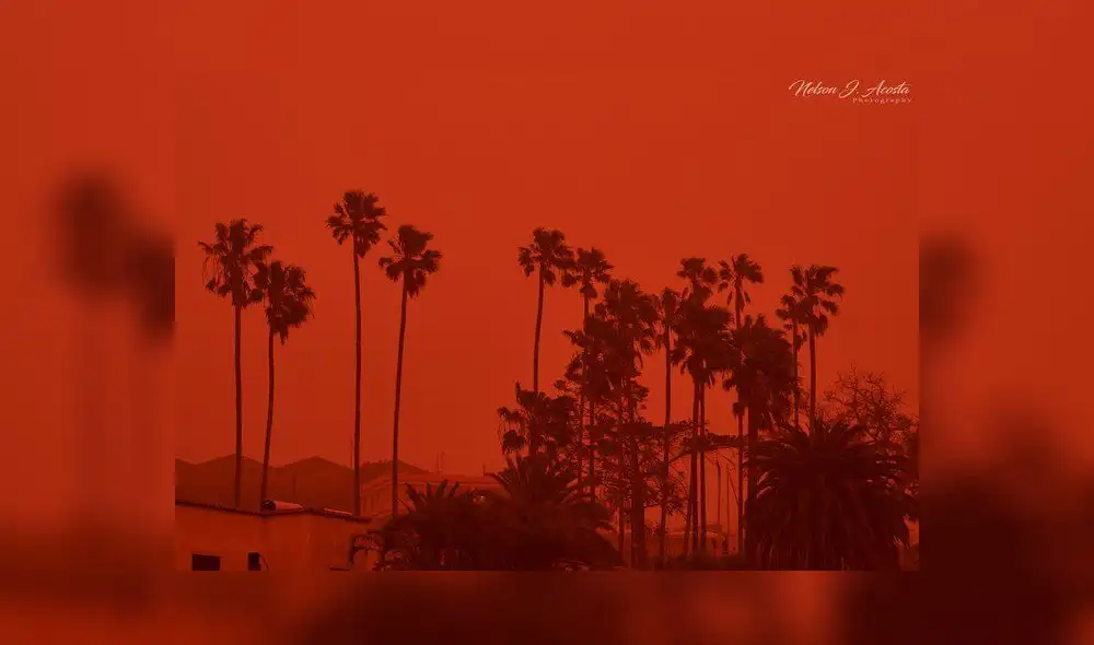 “Atardecer de sangre”: impactantes imágenes de la tormenta de polvo en las Islas Canarias [FOTOS]