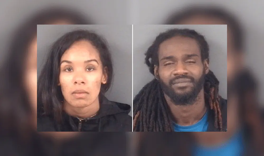 Jade Newman y Delane Bostic, padres del menor. Fueron arrestados por maltrato infantil. Fuente: Centro de Detención de Cumberland.