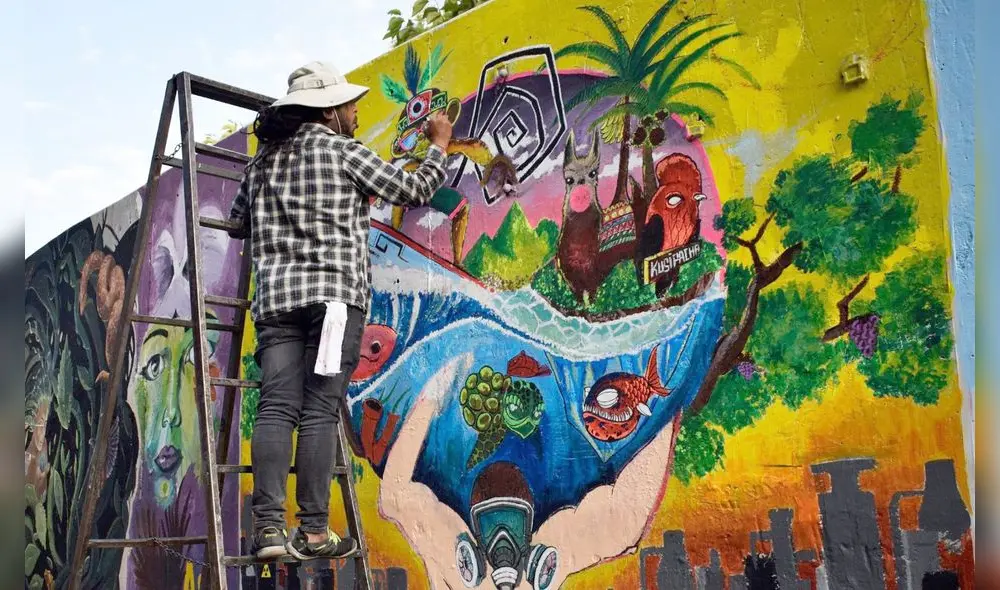 Murales con mensajes medio ambientales adornan el centro de Arequipa | FOTOGALERIA Murales con mensajes medio ambientales adornan el centro de Arequipa | FOTOGALERIA