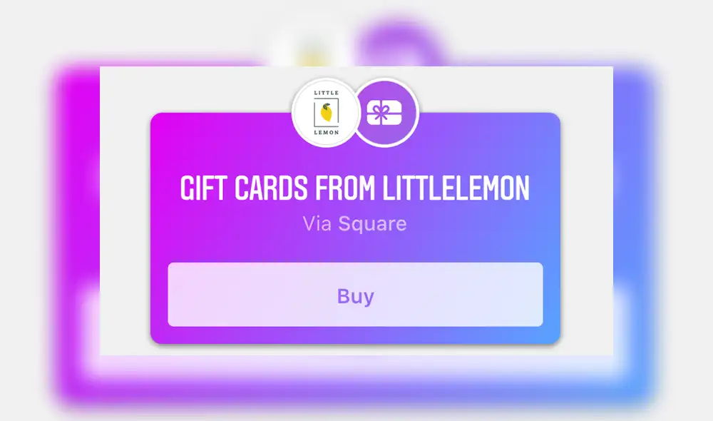 Sticker de Instagram con botón para solicitar Gift Cards. Sticker de Instagram con botón para solicitar Gift Cards.