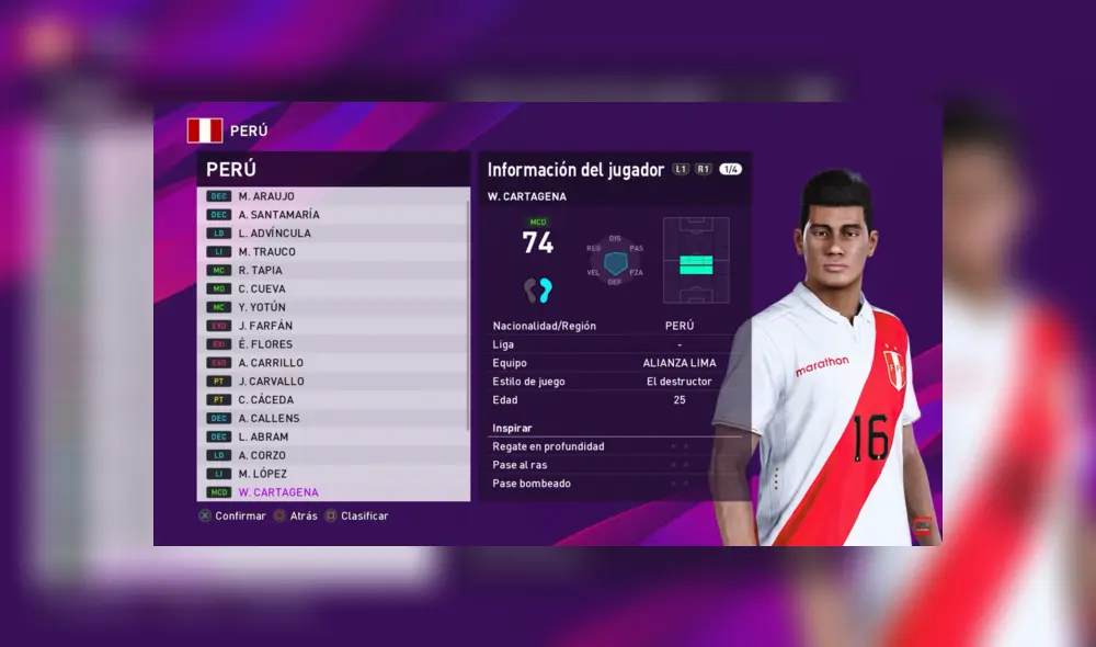 Perú en PES 2020.