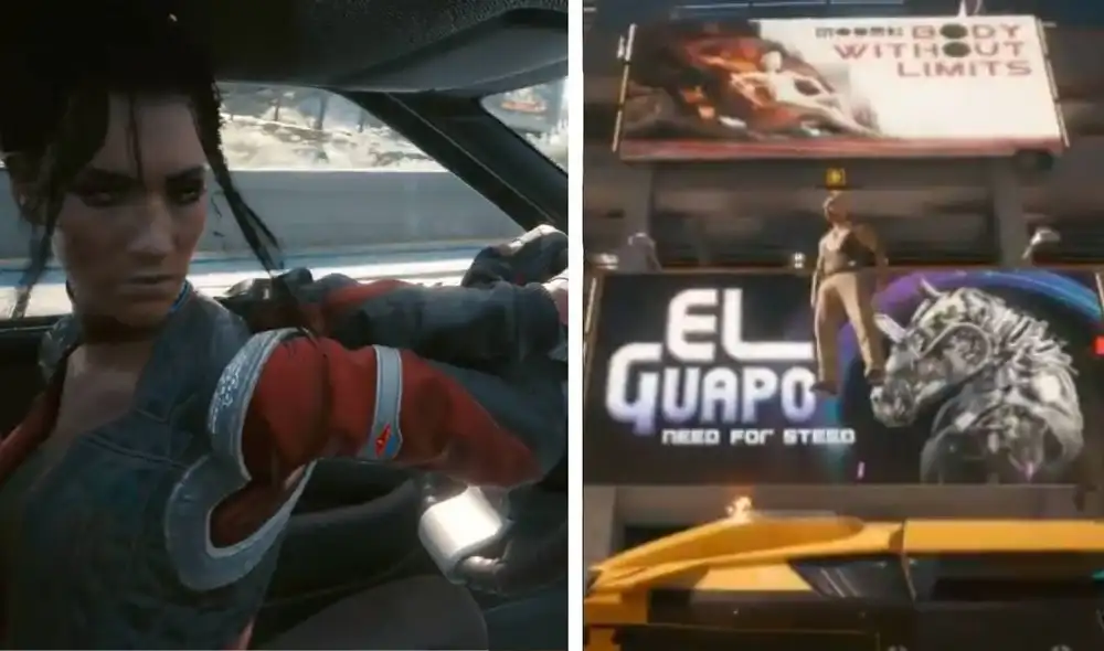 ¿Es Cyberpunk 2077 un buen juego? Por el lado meramente técnico probablemente no, pero muchos usuarios no dejan de celebrar lo hilarantes que son algunos de sus bugs. Foto: CD Projekt Red, composición