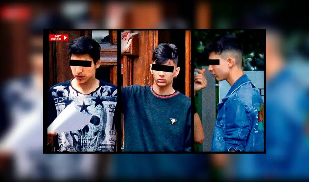 Los tres adolescentes de 14 años detenidos. Foto: Bild