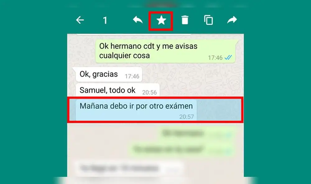 WhatsApp: Así puedes destacar mensajes en la app para encontrarlos de forma rápida [FOTOS]