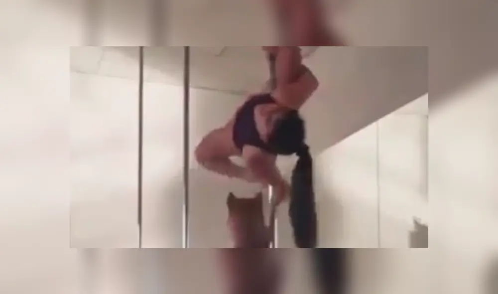 YouTube viral: bella joven hace sexy baile de ‘pole dance’ y su perro le arruina su presentación [VIDEO]