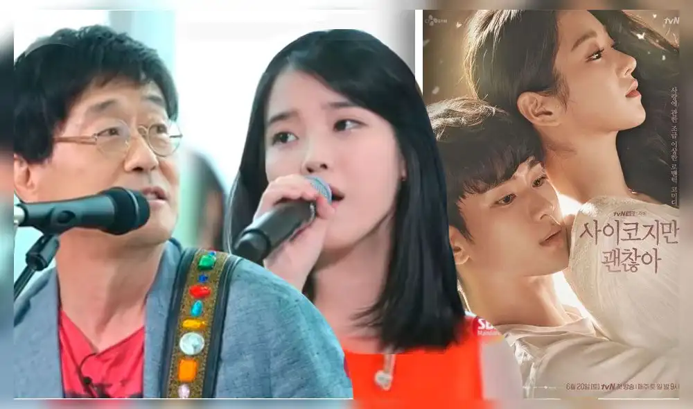 IU y Kim Chang Wan de It's okay to not be okay cantan juntos “Meaning of you”. Crédito: fotocomposición