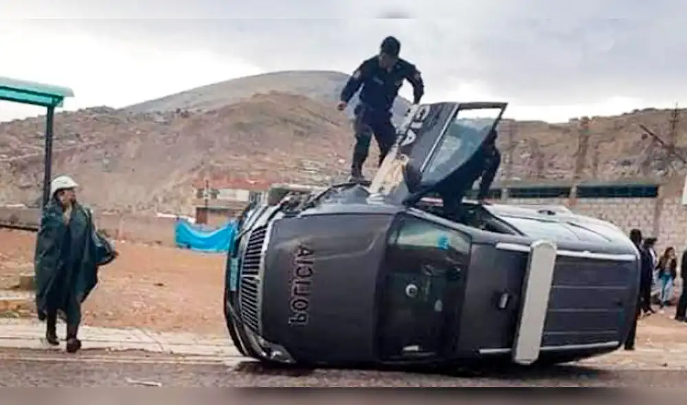 Patrullero provoca accidente con varios heridos en Puno.