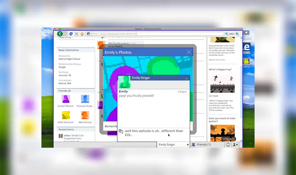 Crea una cuenta de Facebook 2008 gracias a este nuevo videojuego [FOTOS Y VIDEO]