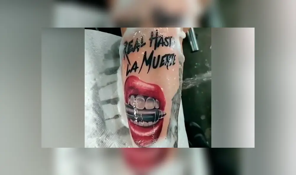 El video viral de Facebook muestra el tatuaje que se hizo una joven alusivo al cantante reggaetonero Anuel AA.
