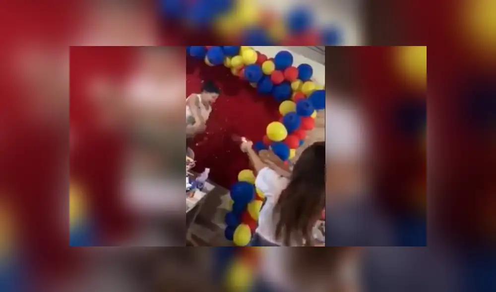 Facebook viral: Mamá intenta ayudar a su hijo a explotar ‘cañón de confeti’ y comete terrible fail [VIDEO]