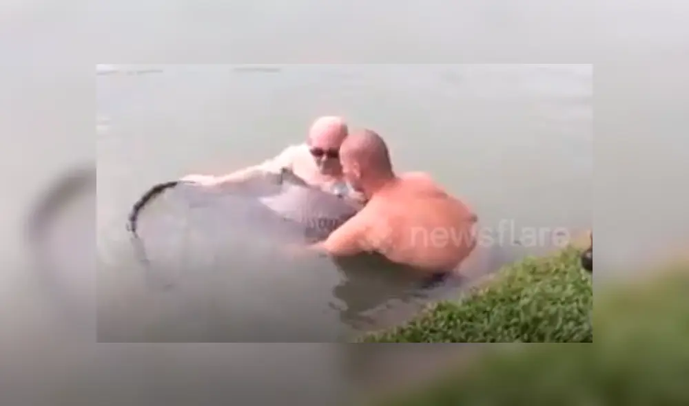 Desliza hacia la izquierda para ver el momento en que los turistas son atacados por el gigantesco pez, escena que es viral en Facebook. Desliza hacia la izquierda para ver el momento en que los turistas son atacados por el gigantesco pez, escena que es viral en Facebook.