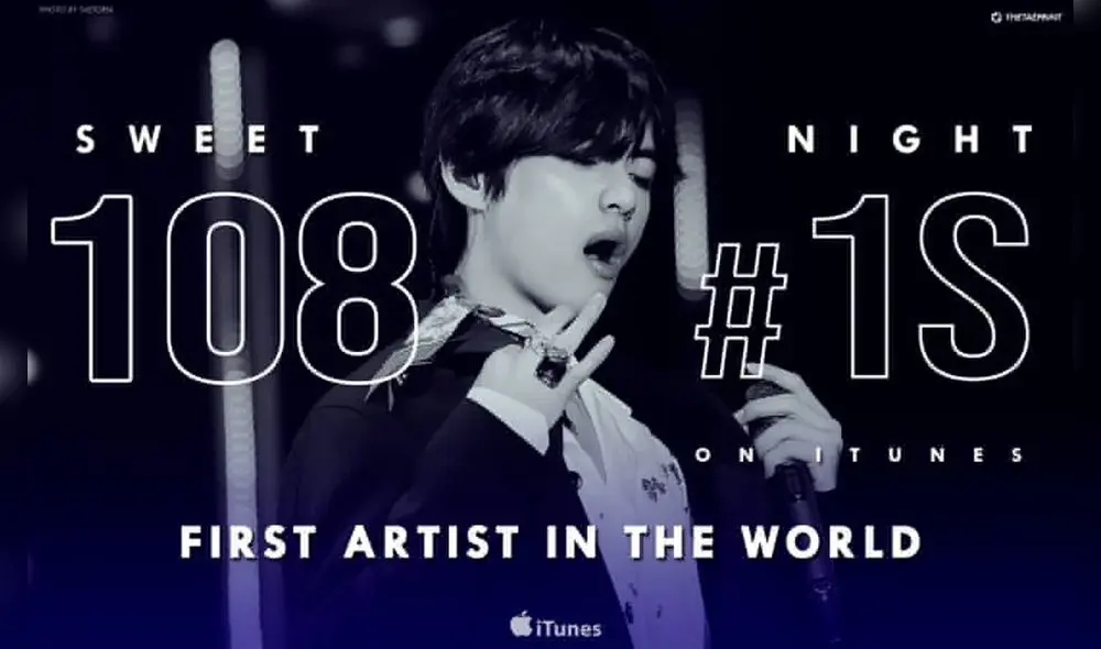 Taehyung en iTunes con "Sweet Night". Foto: TheTaeSource