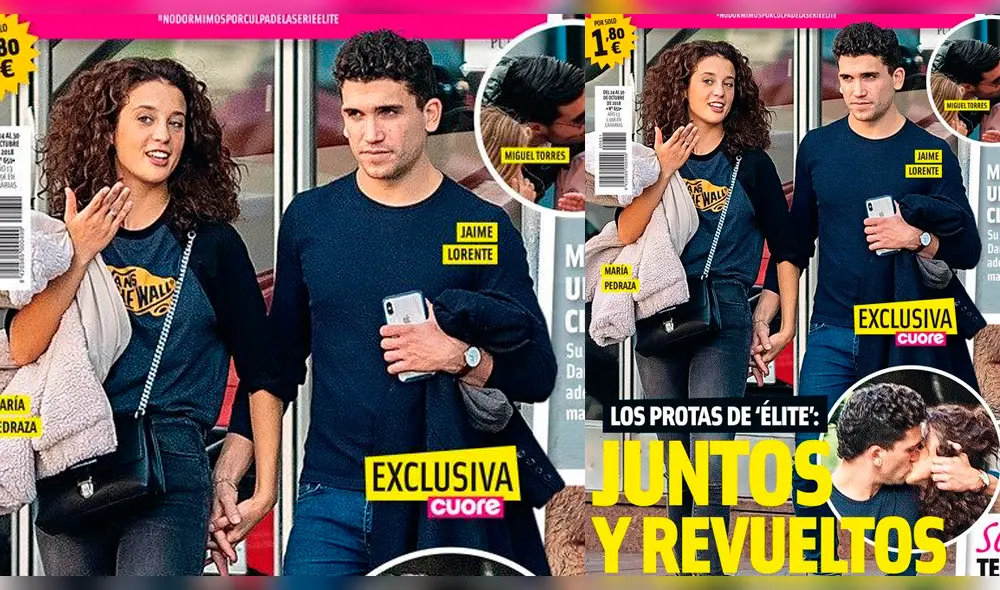 Captan a protagonistas de ‘Élite’ besándose en la vía pública [FOTOS]