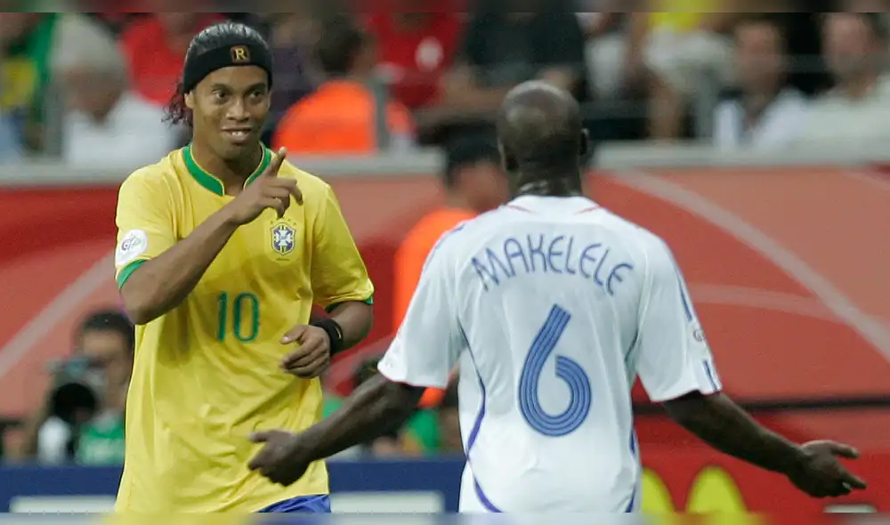 Makelele intentó amedrentar a Ronaldinho, pero quedó en ridículo con respuesta del brasileño