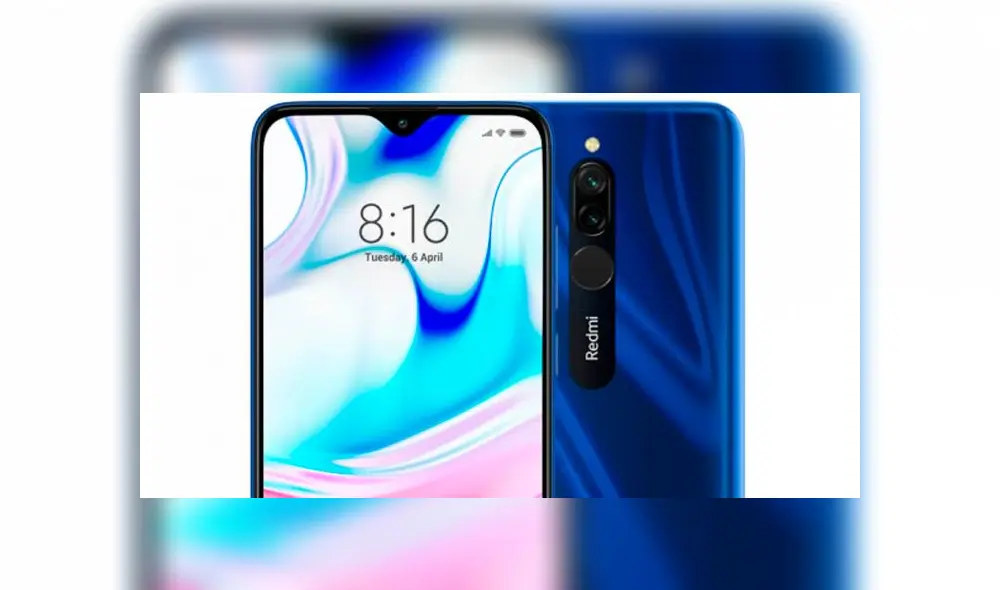 Xiaomi Redmi 8 cuenta con un notch en forma de gota.