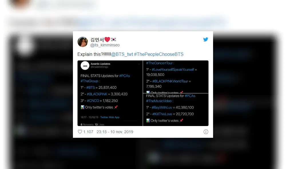 ARMY señala que hay irregularidades en People Choise Awards 2019.