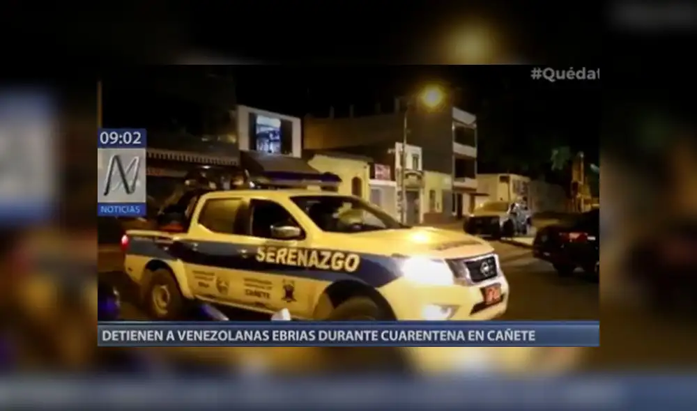 Cañete: detienen a extranjeras por beber licor durante toque de queda [VIDEO]