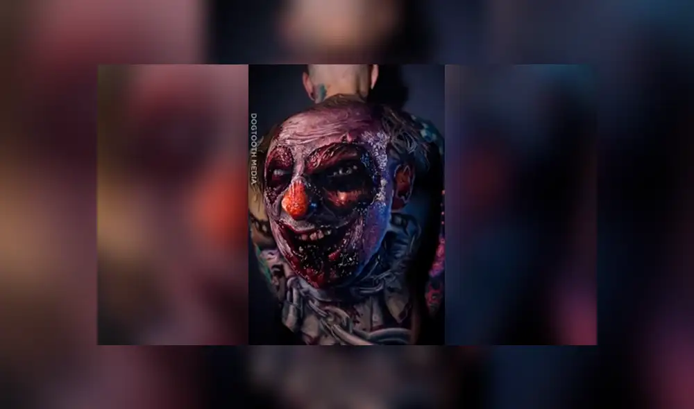 Facebook viral: chico se tatúa payaso ‘diabólico’ y aterrador detalle sorprende a miles [VIDEO]