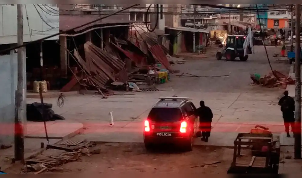 Desalojo en mercado Moshoqueque