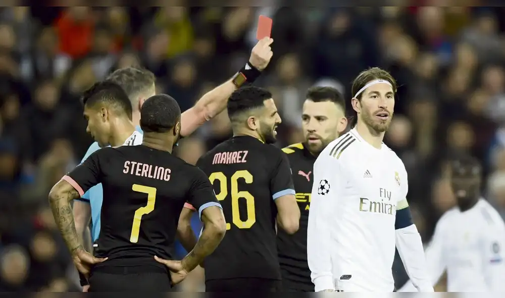 Sergio Ramos fue expulsado en el partido de ida por los octavos de final en el mes de febrero del presente año. Foto: AFP.