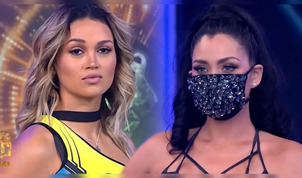 Michelle Soifer y Angie Arizaga en tensión por posible eliminación de EEG. Foto: composición/captura América TV Michelle Soifer y Angie Arizaga en tensión por posible eliminación de EEG. Foto: composición/captura América TV