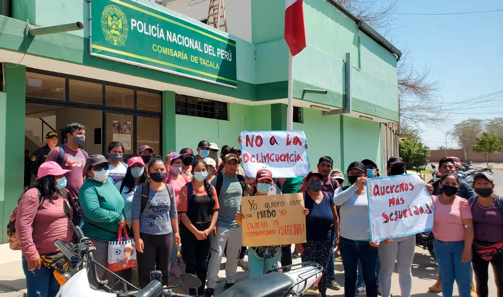 Pobladores Denuncian falta de patrullaje por parte de la policía. Foto: Almendra Ruesta Pobladores Denuncian falta de patrullaje por parte de la policía. Foto: Almendra Ruesta